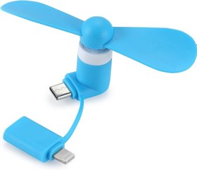 Resim Mini Cep Telefonu Fanı - iPhone, iPad, Android Akıllı Telefon, Tablet ile Uyumlu 2'si 1 arada Fan - Renkli ve Güçlü - Cep Telefonu Yaz Aksesuarları - (6'lı Paket) 