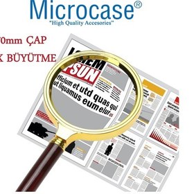Resim Microcase 70 Mm Çap 10X Büyütme El Tipi Büyüteç - Model By2 