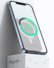 Resim Wiwu Magsafe Mıknatıslı Kablosuz Sc5000a Beyaz Powerbank 