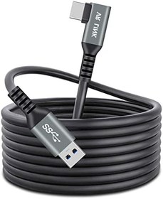 Resim HOUPU [20 FT] Oculus/Meta Quest 2/1 ve Steam VR/PC kulaklıklar için bağlantı kablosu, yüksek hızlı veri aktarımı, VR kulaklık ve oyun bilgisayarı için şarj kablosu, 6 metre 