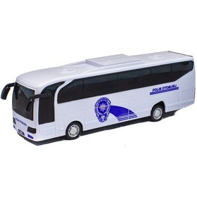 Resim Oyuncak Otobüs Polis Otobüsü Sürtmeli Beyaz 22 Cm 