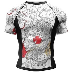 Resim Snapbuy Mma Rashguard Brezilya Jiu-jitsu Yüksek Esneklik 3d Baskılı Erkek Tişört Savaş Sporları Nefes Alabilirordu Yeşil Ordu Yeşil 