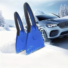 Resim Gateesat Siyah Manuel Dayanıklı Araç Kar Küreği - Kaymaz Tutamaklı Buz Kırıcı Ve Fırçası 