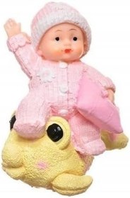 Resim Decotown Hediyelik Sevimli Pembe Bebek Biblo Polyester Süs Eşyası 