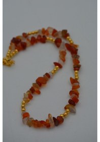 Resim Stoneage Yemen Akiği Doğaltaşli Kolye Bronz 