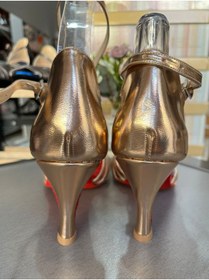 Resim bitangosu 7 bantlı yeni model salsa baçata latin dansları 6 cm kadeh topuklu dans ve salon ayakkabısı ROSE 