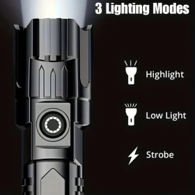 Resim Trendooze Turcoshop11 Anyıce Led Zoom Fener - 1200mah, 3 Işık Modu, Kamp Kullanımı İçin 