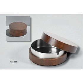 Resim Kahverengi Bambu Kapaklı Küllük Renkli 