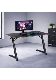 Resim Pulsar Profesyonel Rgb Oyuncu Masası 120x60 Siyah 