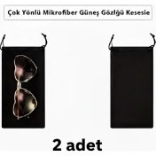 Resim Mikrofiber Gözlük Kesesi Bağcıklı Kapatma ile Dayanıklı Dokuma Gözlük Leri Korur 2 -Adet 