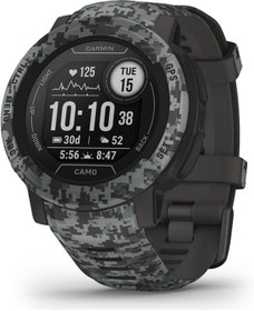 Resim Garmin Instinct 2 Graphite Camo GPS Akıllı Saat Dayanıklı, Suya ve Şoka Karşı Korunaklı 