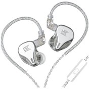 Resim Kz Dq6 Üçlü Dinamik Sürücülü Mikrofonlu Kulaklık, Gümüş 