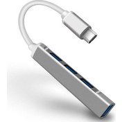 Resim Macbook Uyumlu Type-C To 4* USB 3.0 Splitter 5 Gbps Çevirici Hub Adaptör 