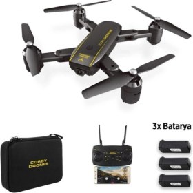 Resim Corby CX015 Wifi Kameralı Katlanabilir 1080P Smart Drone + 