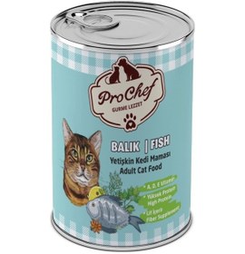 Resim Prochef Balık Etli Kıyılmış Konserve Yetişkin Kedi Maması 24 x 415 G 