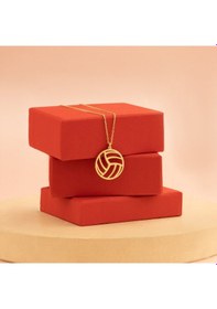 Resim Voleybol Topu Gümüş Kolye 