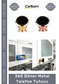 Resim Otoaksesuar Güçlü Mıknatıslı Otomobil Araba Eşya 360 Döner Metal Torpidoya Yapışkan Telefon Tutucu 
