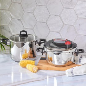 Resim Karaca Perfect Red İndüksiyon Tabanlı Düdüklü Tencere Seti 4+6 Lt 