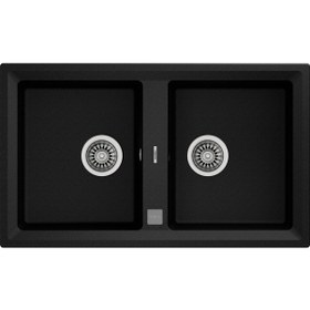 Resim Teka Stone 90 B-Tg Çift Hazneli Tegranite Eviye - Metalik Siyah - 115260010 