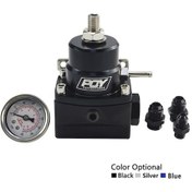 Resim Novahub Gümüş An8 Yüksek Basınçlı Yakıt Regülatörü, Takviyeli -8an 8/8/6 Göstergeli Yakıt Basınç Regülatörü 