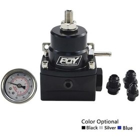 Resim Novahub Gümüş An8 Yüksek Basınçlı Yakıt Regülatörü, Takviyeli -8an 8/8/6 Göstergeli Yakıt Basınç Regülatörü 