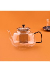 Resim Tohanaa Cam Süzgeçli Demlik - Şeffaf / Antrasit - 1100 Ml Renkli 
