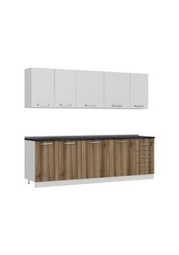 Resim Minar 255 Cm Mutfak Dolabı Beyaz Dore 255-D1 Beyaz 