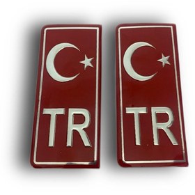 Resim FAM Tr Plaka Stıcker 2'li - Türkiye Plaka Stıcker - Türkiye Plakalık Stickeri 