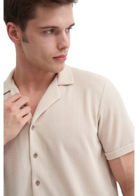 Resim Cazador Erkek Kısa Kol Gömlek Bej 
