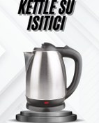 Resim ZERO LAND TECHMRT Kettle Su Isıtıcı C F Priz Uyumlu 220 - 240 V Paslanmaz (122049) Çelik Kablolu 
