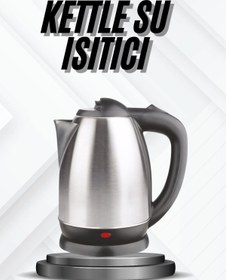Resim ZERO LAND TECHMRT Kettle Su Isıtıcı C F Priz Uyumlu 220 - 240 V Paslanmaz (122049) Çelik Kablolu 