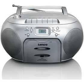 Resim Lenco Scd-420 Sı - Taşınabilir Fm Radyo Cd Kaset Çalar Gümüş 