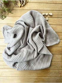 Resim Bebekevi Organik %100 Pamuk 4 Katlı Müslin Bebek Battaniye - 100×100 cm | Bej | Nefes Alabilen, Çok Amaçlı 