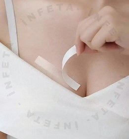 Resim İnfeta 36 Adet Şeffaf Elbise Dekolte Sabitleyici Kıyafet Sabitleyici Elbise Kaydırmaz Bant 