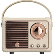 Resim Shenzhen Xin Xin Taşınabilir Mini Retro Hoparlör Radyo - Beyaz (Yurt Dışından) 