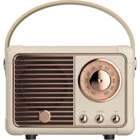 Resim Shenzhen Xin Xin Taşınabilir Mini Retro Hoparlör Radyo - Beyaz (Yurt Dışından) 