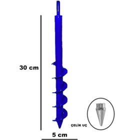 Resim özgürce Yüksek Performanslı Toprak Burgu Makinesi 30cm x 5cm, Güçlü ve Dayanıklı 