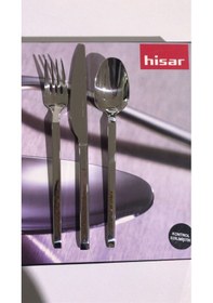 Resim Hisar Lara 24 Parça Çatal Kaşık Bıçak Seti Parlak 
