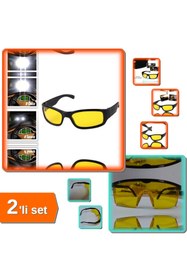 Resim HerEveOyuncak Anti Far Gece Görüş Gözlüğü + Korumalı Laboratuvar Gözlüğü Sarı - 2li Set R3J3J1 