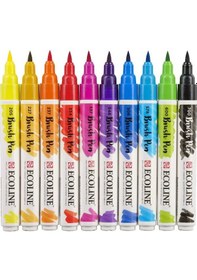 Resim Talens Ecoline Brush Pen Fırça Uçlu Kalem Seti 10 Renk Prımary 