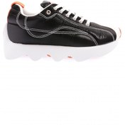 Resim Dgn Kadın Kalın Taban Sneakers Ayakkabı Siyah 9163119 