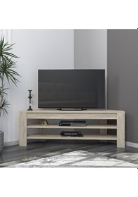 Resim Corner Tv Sehpası, Tv Ünitesi Gri - Bej Bej 