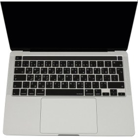 Resim Arapça Klavye Apple Uyumlu MacBook Pro Kılıf M1-m2, 13inç Touchbarlı A2338 A2289 A2251 A2141 Uk Enter İle Siyah 