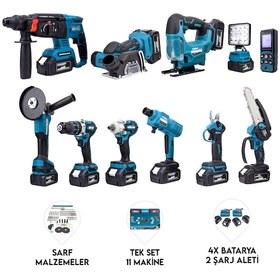 Resim Dawreek 36V36 Akülü Vidalama Seti 11'li Mavi 