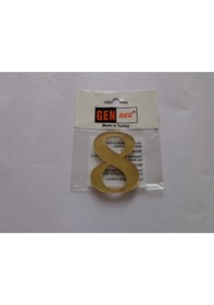 Resim 7Cm Altın Sarı No:8 Kapı Daire Dolap Postakutusu Num 