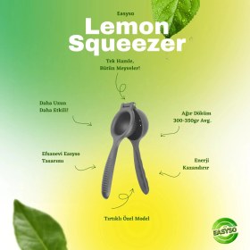 Resim Easyso Portakal Limon Narenciye Sıkacağı Döküm 23cm Büyük Boy Efsanevi Easyso Modeli 2174 