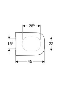 Resim Geberıt Smyle Square Slim Klozet Kapağı Sftcls Qr 500.687.01.1 