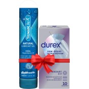 Resim Durex Yok Ötesi Ultra Kaygan Prezervatif 10'lu + Humanlife Doğal Jel Lubricant 125 ml 