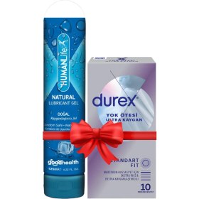 Resim Durex Yok Ötesi Ultra Kaygan Prezervatif 10'lu + Humanlife Doğal Jel Lubricant 125 ml 