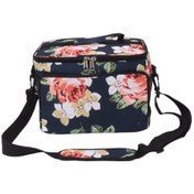 Resim Su Geçirmez Yalıtımlı Öğle Yemeği Çantası Büyük Kapasiteli Taşınabilir Soğutucu Çanta Açık Hava Kamp Seyahati İçin Koyu Mavi Çok Renkli 